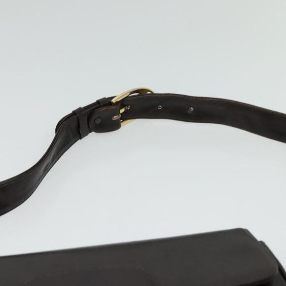 CELINE Horse Carriage Shoulder Bag Leather Brown Gold - Picture 8 of 12